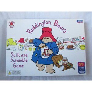 Vintage Cadaco Paddington Bear's Suitcase Scramble Game-1999, Complete open box